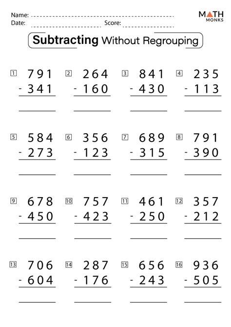 maths subtraction worksheets|Grade 3 Subtraction Worksheets .